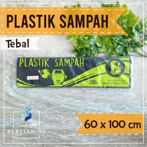 Plastik Layangan Kantong Plastik Sampah 60x100 Cm / Plastik sampah Hitam 500 Gr trash bag Kantong Sampah 60 x 100 Tebal Ramah :Lingkungan Murah Tebal