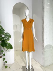 [Voucher 15% MOV 199K cap 100K Đầm xoè cổ V tay chờm HeraDG thiết kế cỗ xếp cách điệu 2 lớp chất liệu xanh Recycle độc quyền SDCBD2019