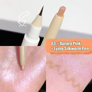 2 In 1 Gel Eyeliner Pencil Ultra-slim Liquid Eye Liner Shadow Pen Smooth High Pigment Silkworm Gel Pen Lasting Eyes Makeup