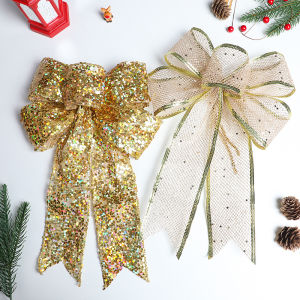 20x30 Christmas bow DIY handmade fabric bow Suitable for Christmas decoration Holiday atmosphere