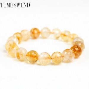 Authentic Natural Citrine Cutting Yellow Beaded for Women Bracelet Gift Fashion Jewelry with Certificate