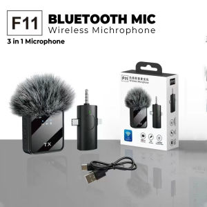 Mochoe COD Mikrofon Nirkabel Lavalier Bluetooth 3-in-1 Wireless Mic Clip On - Plug &Play Dual Lavalier