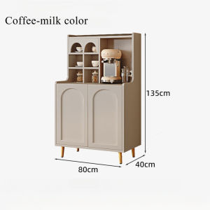 AUREO Solid Wood Sideboard Wall-Mounted Multifunctional Cabinet Cream-Style Living Room Storage Cabinet Kitchen Cabinet