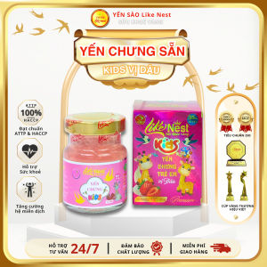 HCM - LIKE NEST [ HŨ LẺ CÓ HỘP ] YẾN CHƯNG CAO CẤP VỊ DÂU 35% TỔ YẾN NGUYÊN CHẤT