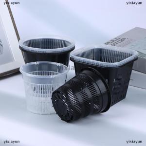 [COD] yixiayun 11cm 14cm Butterfly Orchid Special Flower Pot With Side Hole Net Cup Pot Plant Flower Pot Basket Plastic Breathable Container