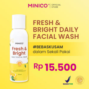 MINICO Fresh and Bright Daily Facial Wash Vitamin C 100ml - 1 pcs BPOM Sabun Cuci Muka Face Wash