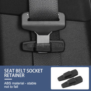 SEAMETAL 2pcs Seat Belt Clip ABS Universal Seat Belt Buckle Holder Prevent Slip Stable Clip Car Interior Accessories