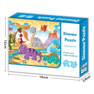 【SKIT】24pcs Puzzle Jigsaw for Toddler Kids Educational Toys Birthday Goodies Bag Idea Early Learning Toy Early Childhood Education for Children Forest/Fruits/Sea World/Universe/Dinosaur Puzzles Minimum Purchase of 4 Sets