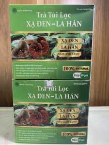 Combo 80 túi (2 hộp) trà túi lọc xạ đen la hán nấm lim xanh thanh nhiệt thải độc gan men gan cao gan nhiễm mỡ mẩn ngứa mụn nhọt đẹp da
