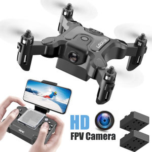 4DRC V2Drone Camera HD WiFi Fpv Giữ độ cao bằng áp suất không khí RC gấp màu đen và xám