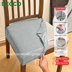 DECCO Elastic Silk Double Elastic Stool Cover With Tongue Strap And Buckle Non-Slip Seat Cushion Cover Sarung Kerusi - Fulfilled by DECCO SHOP
