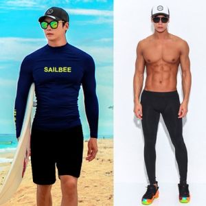 SAILBEE  Long Sleeve Surfing Quick Drying Diving Suit Top Sunscreen SWIMSUIT SET M016