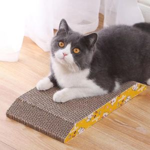Pet Wonderland Cat Furniture Corrugated Scratching Board Free Catnip Multi-function Interactive Funny Cat Play Board Pad