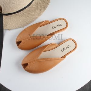 VEBLEN Sandal Mules Wanita Cewek Perempuan Fashion Gaya Korea Style Kasual Nyaman Kekinian