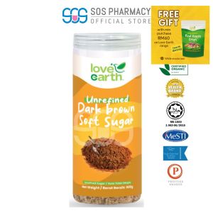 Love Earth Unrefined Dark Brown Soft Sugar 500g