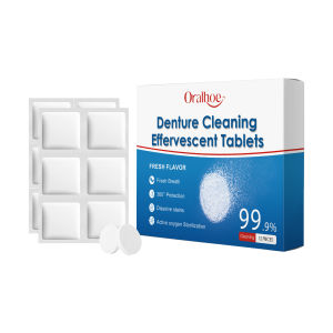 new Denture Cleaning Effervescent Tablets: Daily Cleaning of Denture Dirt and Stains Denture Care Effervescent Tablets Free Shipping