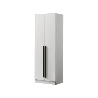 Living Mall Chicago Series 2/3/4/5 Door Wardrobe In White Whitewash And Walnut Color