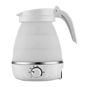 Portable Fold Electric Kettle Thermostat Keep Warm Home Travel Business Automatic Power Off Silicone Stainless Steel Safety2026
