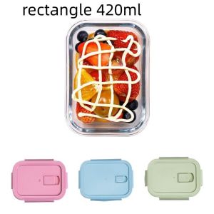 Lunch Box Glass Container Food Preservation Box High-Temperature Heat-Resistant Glass Lunch Microwave Heated 保溫飯盒 饭盒