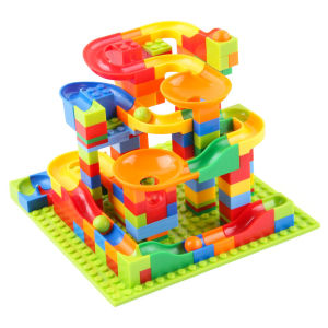 168PCS DIY marble race track ball block funnel slide brick children toys kids boys and girls gifts Building Blocks Set