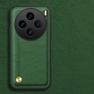 Leather Texture Casing For Vivo X100 Pro X 100 X100Pro VivoX100 5G 2023 Phone Case Shockproof Magnetic Anti Drop Soft TPU Edge Back Cover for X90 Pro Plus X90Pro X90ProPlus