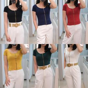 Crop Top Wanita 4046: Baju Wanita Import & Desain T-shirt Polos