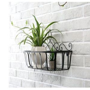 ชั้นวางดอกไม้ห้องนั่งเล่นชั้นวางกระถางดอกไม้เหล็กดัดแขวนผนังชั้นวางดอกไม้สีเขียวระเบียงเรียบง่ายชั้นวางพืชราวบันไดชั้นวางดอกไม้