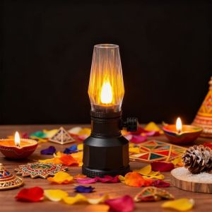 Q40000 LED Light Electronic Kerosene Lamp Battery Operated Clear Flameless Oil Lamp Vintage Table Lantern Christmas Decoration