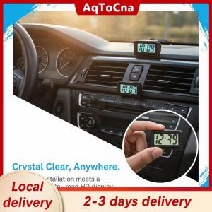 [COD] AqToCna Ship within 24 hours Vehicle Digital Clock Large LCD Dashboard Screen 12V Mini Portable for Car Time Display During Daily Commutes