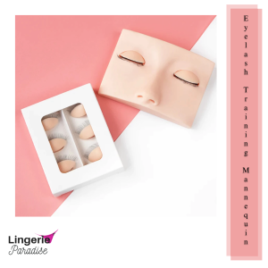 LP I Silicone Practice Eyelash Head Training Mannequin with Removable Eyes Practice Head Model For Eyelash Extension Training Mannequin Head