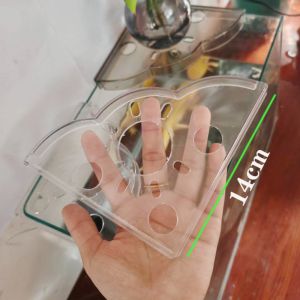 IFFINE Punch Free Installation Aquarium Corner Shelf Triangle Corner Design Space Saving Fish Tank Corner Shelf Portable Transparent Aquarium Corner Storage Rack Fish Tank Interior Decoration