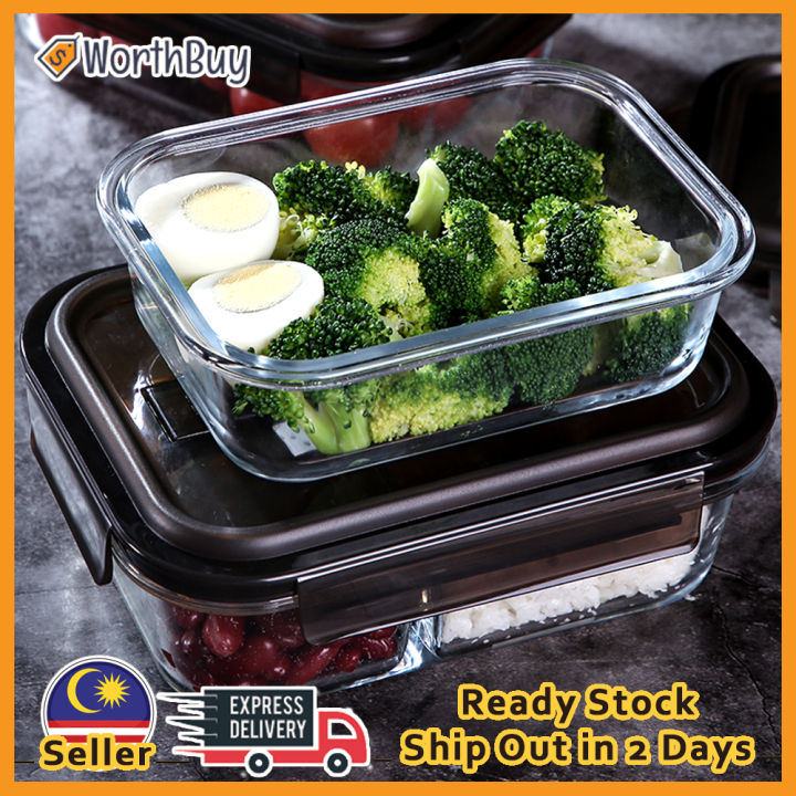 [1PC] Worthbuy High Quality Airtight Borosilicate Tempered Glass Food