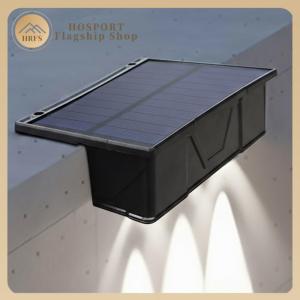 【HRFS】 2 Pack 3 LED Wall Mounted Solar Outdoor Light IP65 Waterproof Solar Garden Light for House Porch Patio Pergola Backyard