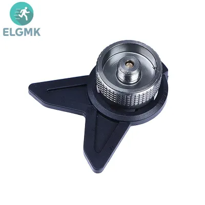 ELGMK อะแดปเตอร์แปลงหัวแก๊สบิวเทน อะแดปเตอร์เติมแก๊สพร้อมขายึดสำหรับตั้งแคมป์กลางแจ้ง