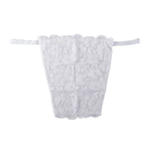 YH4F 1Pcs Double Layers Tube Top Invisible Anti-Glare Lace Chest Cover  Cover Up Camisole Bras Insert for Dresses Lady