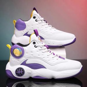 Mens white shoes new Korean style rubber shoes lace-up running shoes student basketball shoes  Men Shoes Sneakers