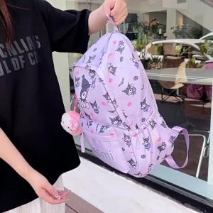 AE New model of school backpack for junior high school students 2026 Large-capacity fashionable printed high-value backpack for high school and college students