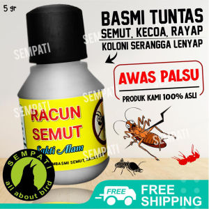 SEMPATI Racun Semut Sakti Alam Cairan Obat Pembasmi Semut Kecoa Rayap Tinggi Kutu Lalat Ampuh Basmi Koloni Serangga Kandang Peternakan Burung Sapi Kambing Dll