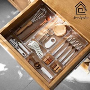 Home Signature Japanese Style Drawer Storage Compartment Transparent Plastic Compartment Free Combination Tableware Sorting Box