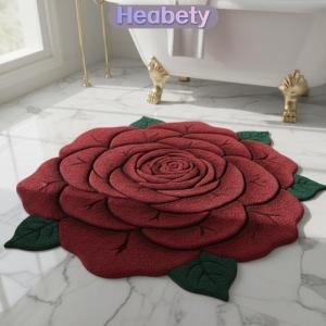 Heabety  New Hoa Thảm Hình Đặc Biệt Mềm Hoa Mẫu Đơn Sàn Mat Bền 40X40Cm Không-Trượt Thấm Sàn Phòng Tắm Mat