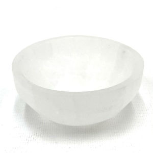 White Selenite Bowl Lamp Feng Shui Spiritual Energy Generator Reiki Gift Healing Crystal Charging Bowl with Wooden Led Base