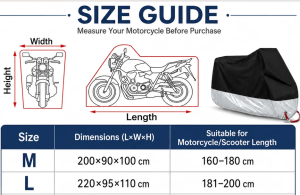 [Local SG Stock] Premium 210D Nylon Waterproof Motorcycle Dust Cover Rain Cover Waterproof Wind Proof OBU ERP UV Protection Dashboard Protection