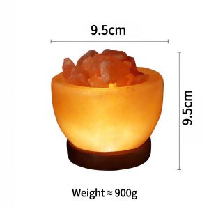 Premium 5A Grade Natural Himalayan Pink Salt Bowl Lamp Handmade Feng Shui Lucky Salt Lamp Cornucopia Lamp Air Purification