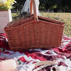 Weaving Storage Hamper Outdoor Holder Organizers Multipurpose Basket for Spring and Beach Parties