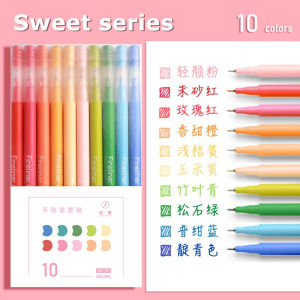 AICRANE 10 colors Colored Gel Pen Set 0.5mm Cute Gel Ink Pens School Supplies Stationery Colored GelPen