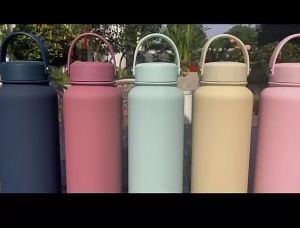 1L Thermal Flask Water Bottle Vacuum Insulated Bottle Stainless Steel Coffee Cup 650ml 500ml