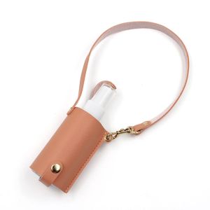 FLEURS 60ml Plastic Empty Bottle Spray Bottle Cover Hand Washing Spray Bottle Keychain Holder Hand Sanitizer Keychain Refillable Bottles Reusable Bottle