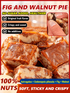 Fig and Walnut Pie / Black Sesame and Mulberry Filled with Astragalus and Codonopsis - Ready-to-Eat Snacks Individually Packaged