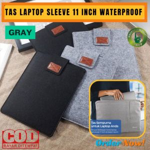 Sleeve Laptop Felt Premium Tahan Air 11 Inch dengan Kompartemen Pintar - Warna Variatif