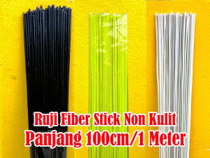 1meter Ruji Fiber Stick Non Kulit Isi 25 Batang Sangkar Kandang burung